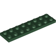 Lego destička 2x8, tmavě zelená (4271444, 6174940)